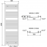 Mexen Helios grzejnik elektryczny 1800 x 600 mm, 900 W, antracyt - W103-1800-600-2900-66