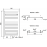 Mexen Hades grzejnik elektryczny 800 x 500 mm, 300 W, chrom - W104-0800-500-2300-01