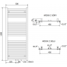 Mexen Hades grzejnik elektryczny 1200 x 500 mm, 600 W, czarny - W104-1200-500-2600-70