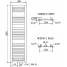Mexen Hades grzejnik elektryczny 1500 x 400 mm, 600 W, czarny - W104-1500-400-2600-70