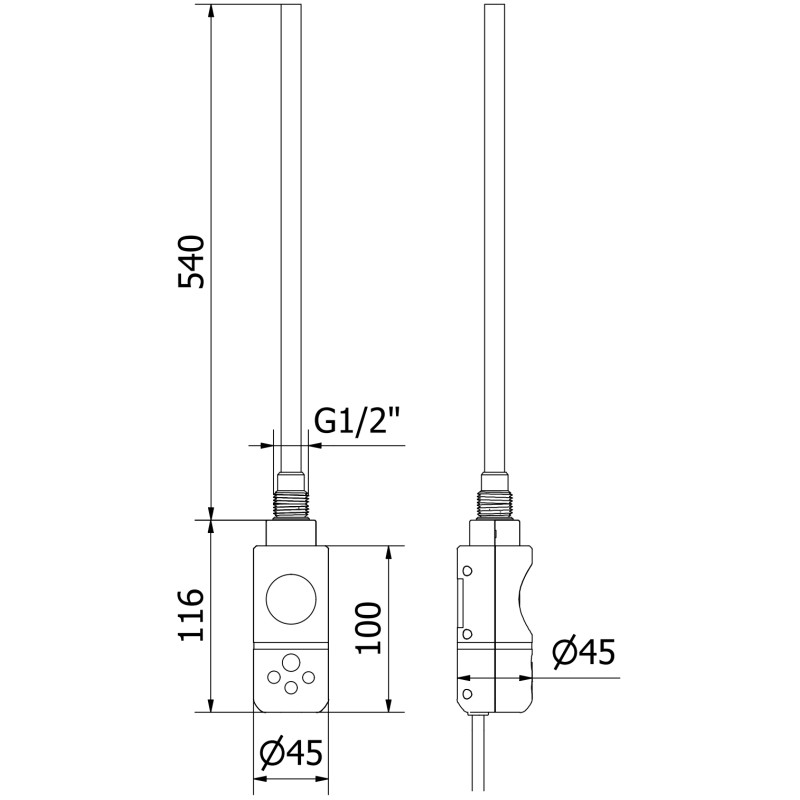 Mexen Hades grzejnik elektryczny 1500 x 600 mm, 600 W, złoty - W104-1500-600-2600-50