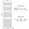 Mexen Hades grzejnik elektryczny 1800 x 600 mm, 900 W, chrom - W104-1800-600-2900-01