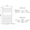 Mexen Uran grzejnik elektryczny 800 x 500 mm, 300 W, chrom - W105-0800-500-2300-01