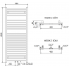 Mexen Pluton grzejnik elektryczny 1200 x 500 mm, 600 W, biały - W106-1200-500-2600-20