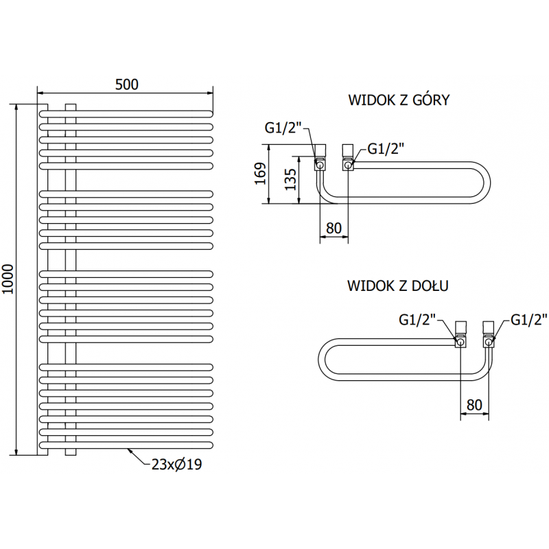 Mexen Amor grzejnik elektryczny 1000 x 500 mm, 900 W, czarny - W120-1000-500-2900-70