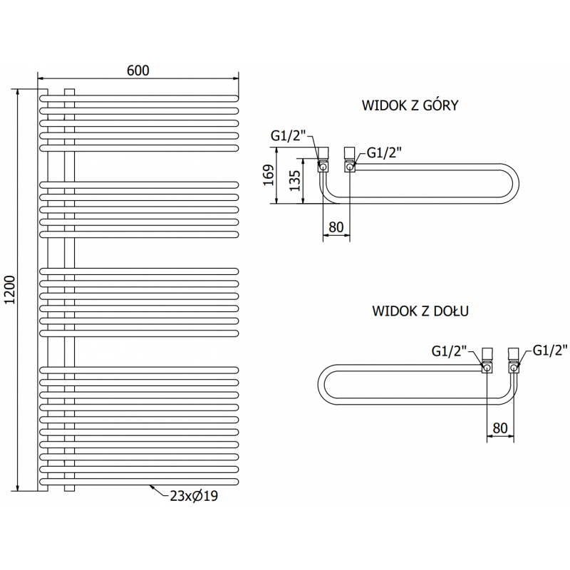 Mexen Amor grzejnik elektryczny 1200 x 600 mm, 900 W, czarny - W120-1200-600-2900-70