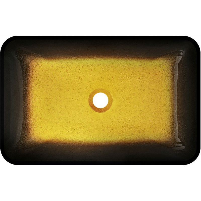 Mexen Megan szklana umywalka nablatowa 56 x 36 cm, złota ciemna - 24135651