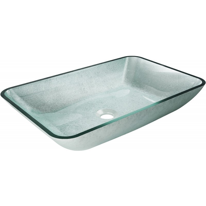 Mexen Megan szklana umywalka nablatowa 56 x 36 cm, srebrna - 24135611