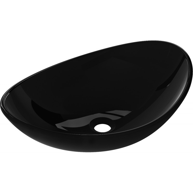 Mexen Sonia szklana umywalka nablatowa 54 x 37 cm, czarna - 24145470