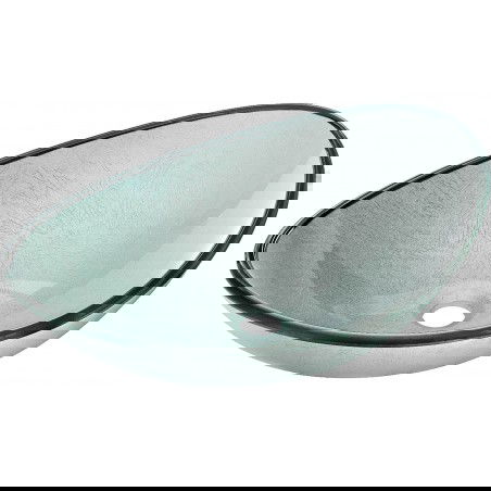 Mexen Sonia szklana umywalka nablatowa 54 x 37 cm, srebrna - 24145411