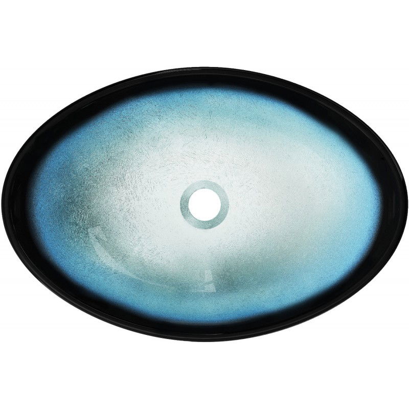 Mexen Sonia szklana umywalka nablatowa 54 x 37 cm, niebieska - 24145447