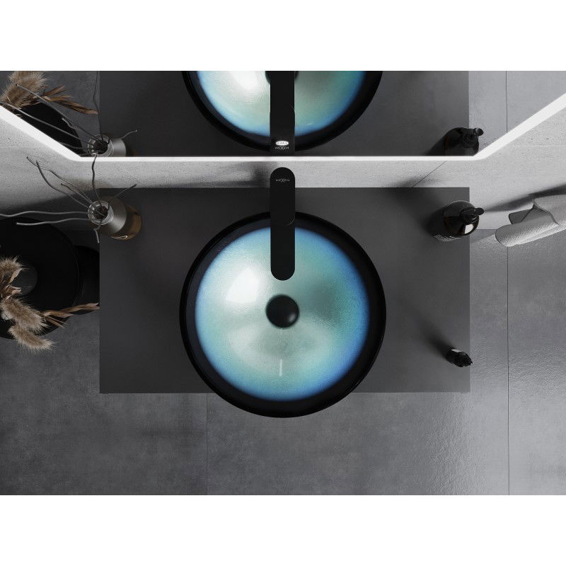 Mexen Mira szklana umywalka nablatowa 42 x 42 cm, niebieska - 24124247