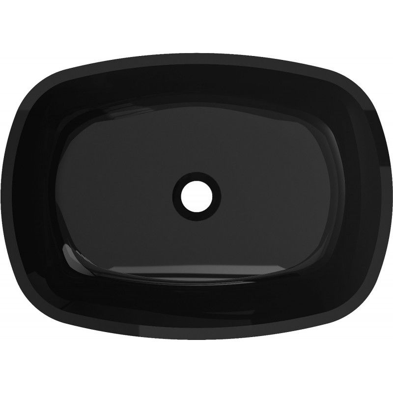 Mexen Araks szklana umywalka nablatowa 54 x 39 cm, czarna - 24155470