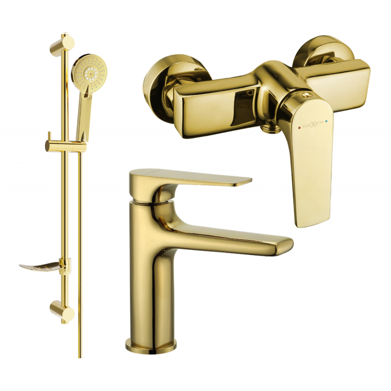 Mexen Lynx DF40 zestaw prysznicowy, złoty - 745904DF40-50