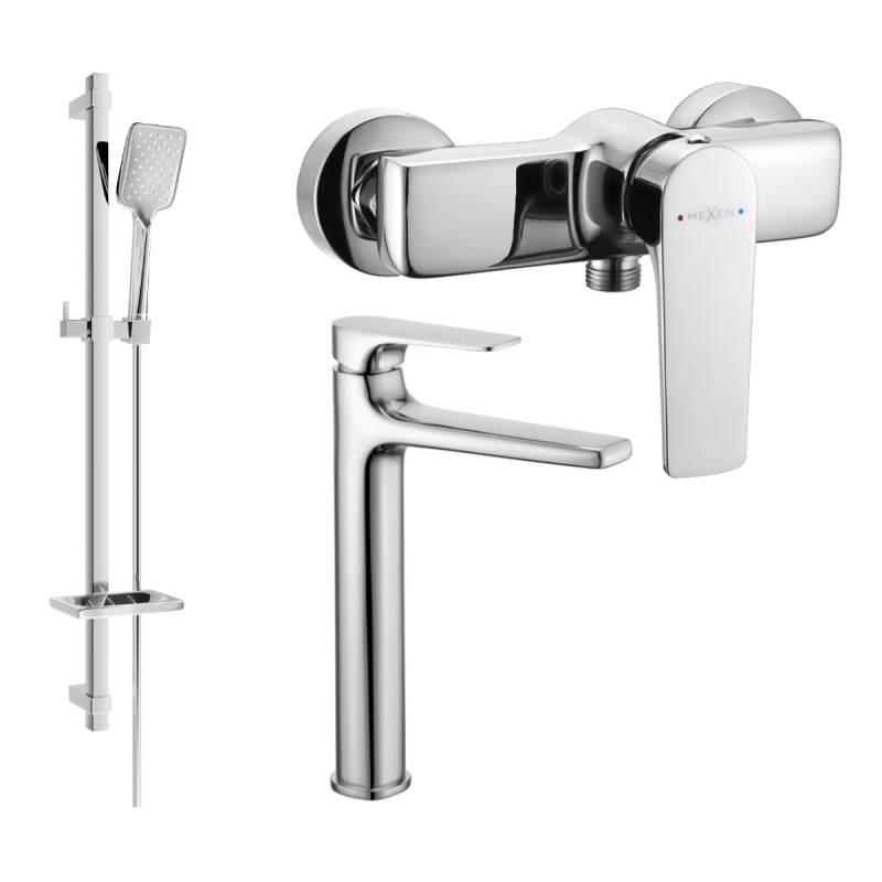 Mexen Lynx DQ62 zestaw prysznicowy, chrom - 745914DQ62-00