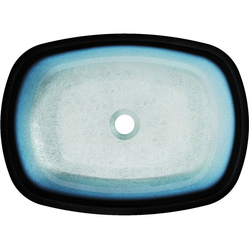 Mexen Araks szklana umywalka nablatowa 54 x 39 cm, niebieska - 24155447