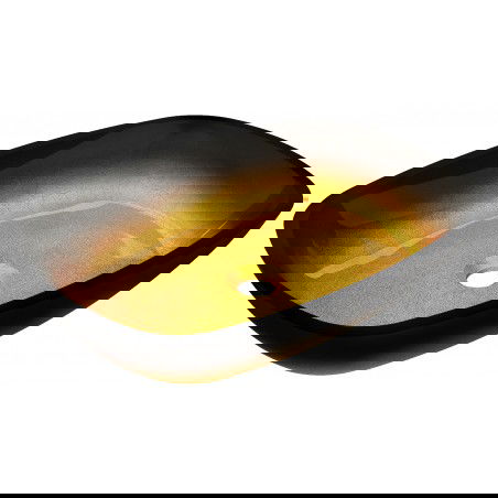 Mexen Araks szklana umywalka nablatowa 54 x 39 cm, złota ciemna - 24155451