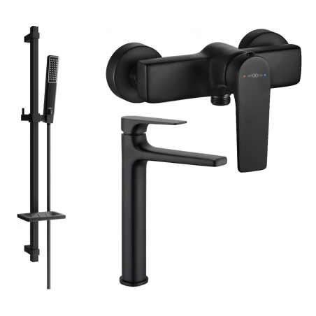 Mexen Lynx DQ72 zestaw prysznicowy, czarny - 745914DQ72-70
