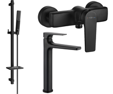 Mexen Lynx DQ72 zestaw prysznicowy, czarny - 745914DQ72-70