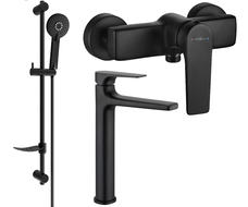 Mexen Lynx DF40 zestaw prysznicowy, czarny - 745914DF40-70