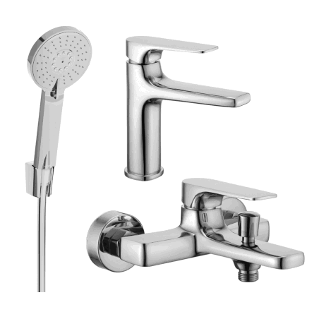 Mexen Lynx R40 zestaw wannowy, chrom - 745903R40-00