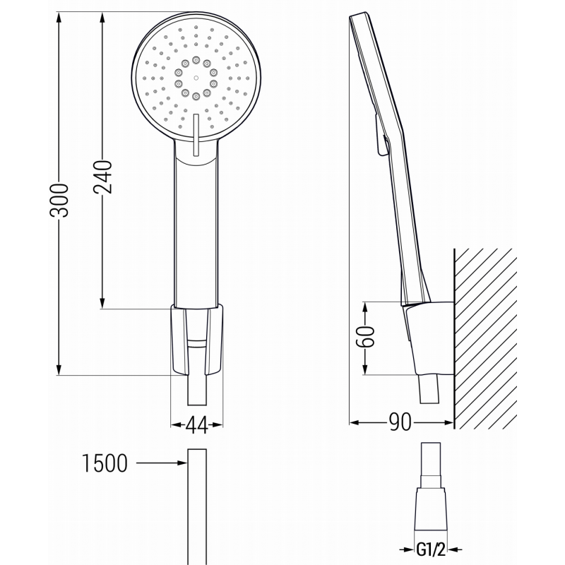 Mexen Lynx R40 zestaw wannowy, chrom - 745913R40-00