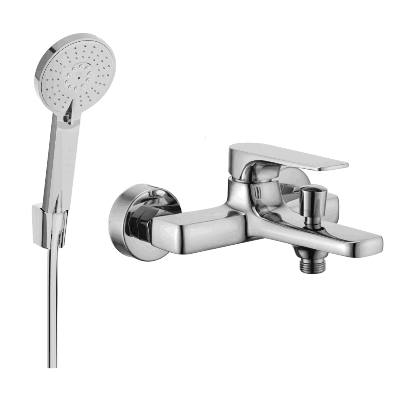 Mexen Lynx R40 bateria wannowa z zestawem prysznicowym, chrom - 74593R40-00