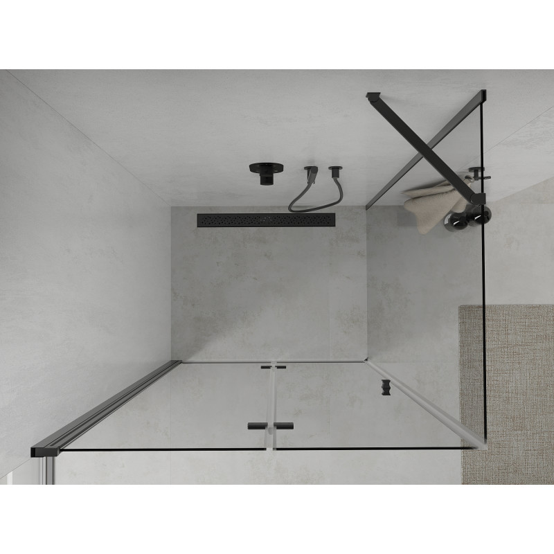Mexen Lima kabina prysznicowa składana 110 x 70 cm, transparent, czarna - 856-110-070-70-00