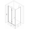 Mexen Lima kabina prysznicowa składana 120 x 120 cm, transparent, czarna - 856-120-120-70-00
