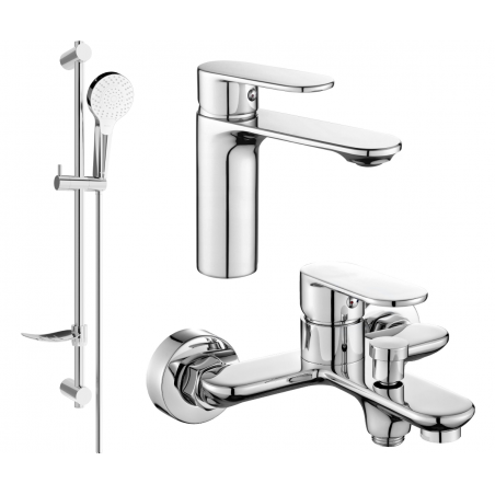Mexen Milo DF05 zestaw wannowy, chrom - 71303DF05-00