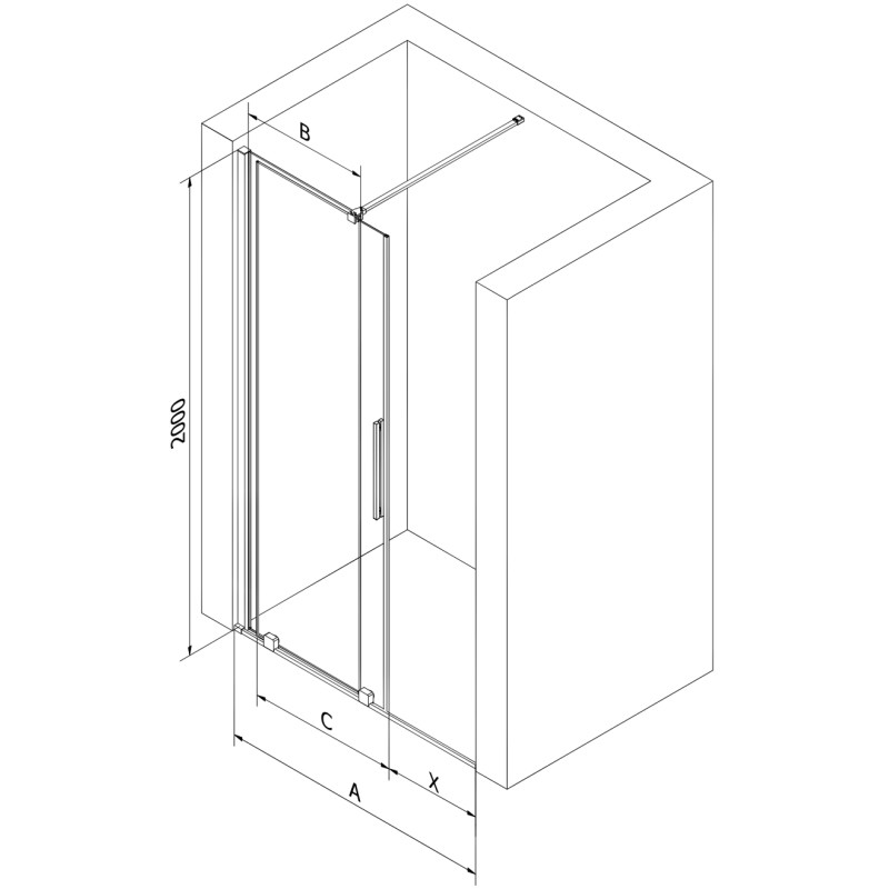 Mexen Velar drzwi prysznicowe rozsuwane 120 cm, szron, chrom - 871-120-000-31-01