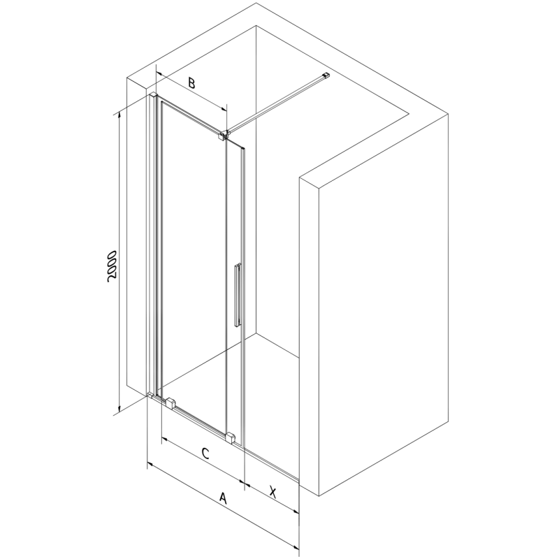 Mexen Velar drzwi prysznicowe rozsuwane 140 cm, szron, chrom - 871-140-000-31-01