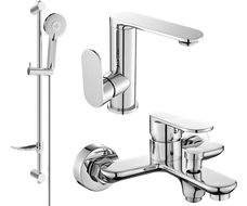 Mexen Milo DF40 zestaw wannowy, chrom - 713053DF40-00