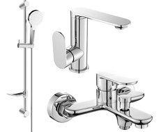 Mexen Milo DF05 zestaw wannowy, chrom - 713053DF05-00