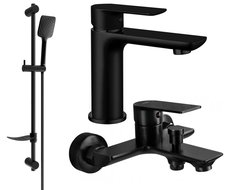 Mexen Alfa DF62 zestaw wannowy, czarny - 745703DF62-70