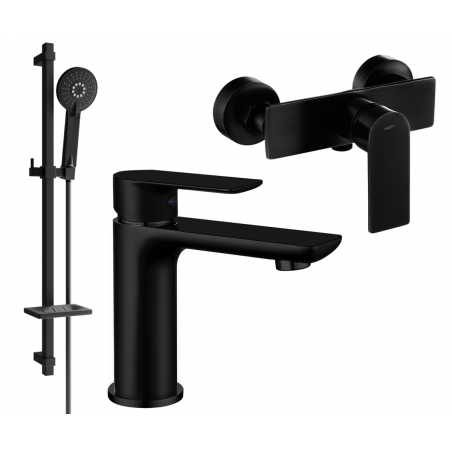 Mexen Alfa DQ40 zestaw prysznicowy, czarny - 745704DQ40-70