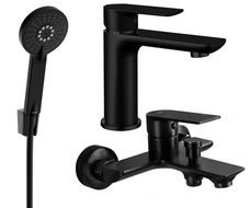 Mexen Alfa R40 zestaw wannowy, czarny - 745703R40-70