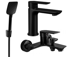 Mexen Alfa R62 zestaw wannowy, czarny - 745703R62-70