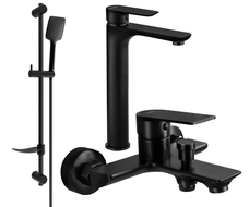 Mexen Alfa DF62 zestaw wannowy, czarny - 745713DF62-70