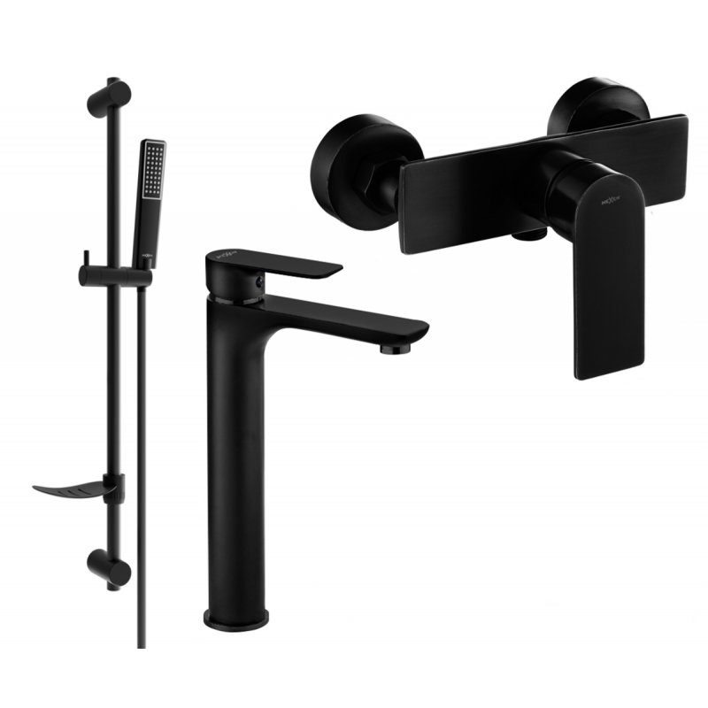 Mexen Alfa DF72 zestaw prysznicowy, czarny - 745714DF72-70