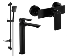 Mexen Alfa DF62 zestaw prysznicowy, czarny - 745714DF62-70