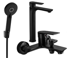 Mexen Alfa R40 zestaw wannowy, czarny - 745713R40-70