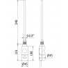 Mexen Ares grzejnik elektryczny 1800 x 600 mm, 600 W, złoty - W102-1800-600-2900-50