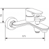 Mexen Milo DF05 zestaw wannowy, chrom - 713153DF05-00