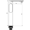 Mexen Milo DF05 zestaw wannowy, chrom - 713153DF05-00