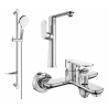 Mexen Milo DF05 zestaw wannowy, chrom - 713153DF05-00