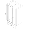 Mexen Velar drzwi prysznicowe rozsuwane 100 cm, grafit, chrom - 871-100-000-41-01