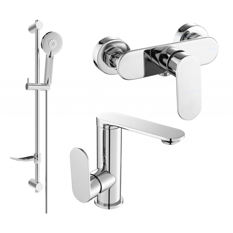 Mexen Milo DF40 zestaw prysznicowy, chrom - 713054DF40-00