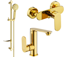 Mexen Milo DF40 zestaw prysznicowy, złoty - 713054DF40-50