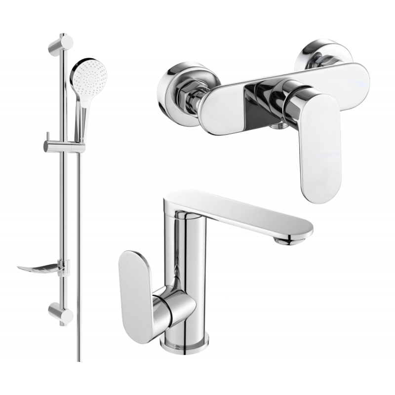 Mexen Milo DF05 zestaw prysznicowy, chrom - 713054DF05-00